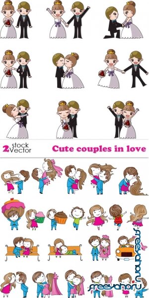 Vectors - Cute couples in love