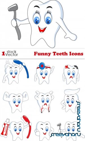 Vectors - Funny Teeth Icons