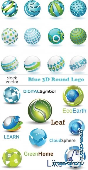   - Blue 3D Round Logo