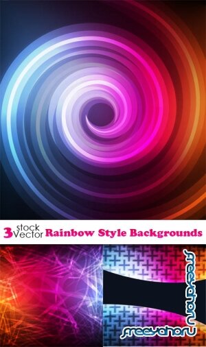 Vectors - Rainbow Style Backgrounds