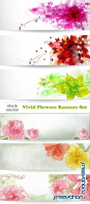   - Vivid Flowers Banners Set
