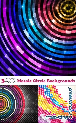 Vectors - Mosaic Circle Backgrounds