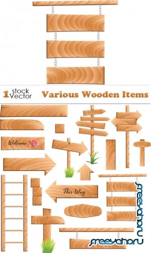 Vectors - Various Wooden Items
