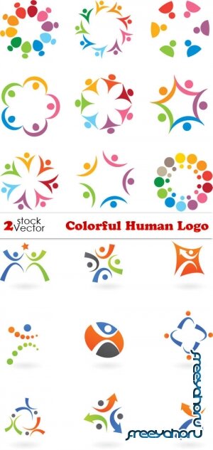 Vectors - Colorful Human Logo
