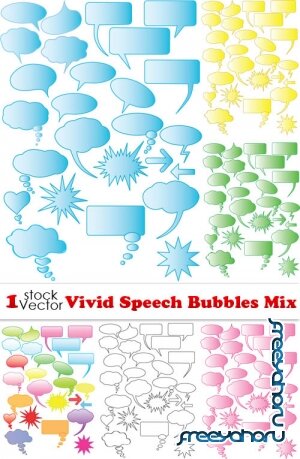 Vectors - Vivid Speech Bubbles Mix