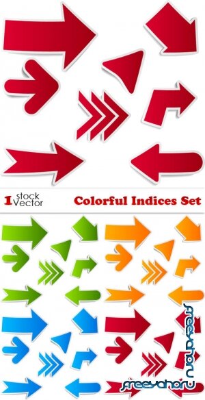 Vectors - Colorful Indices Set