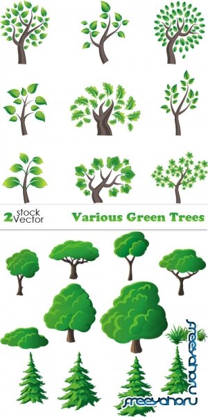 Vectors - Various Green Trees
