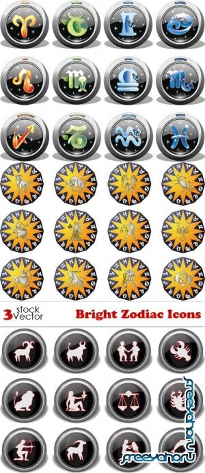 Vectors - Bright Zodiac Icons