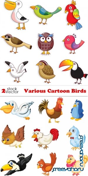 Vectors - Various Cartoon Birds