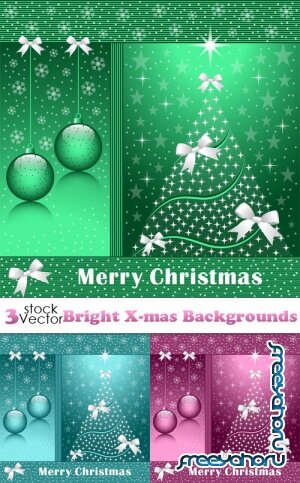 Vectors - Bright X-mas Backgrounds