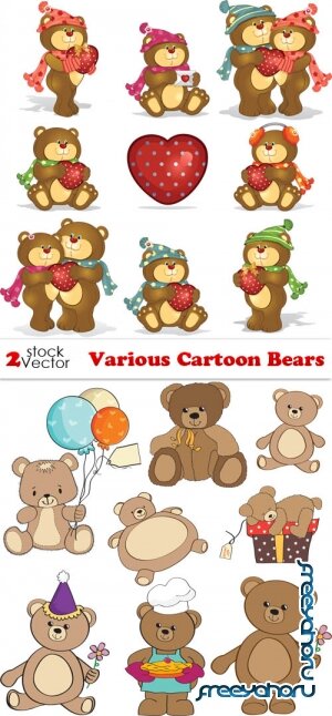 Vectors - Various Cartoon Bears