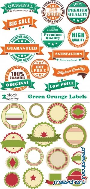   - Green Grunge Labels