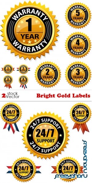 Vectors - Bright Gold Labels