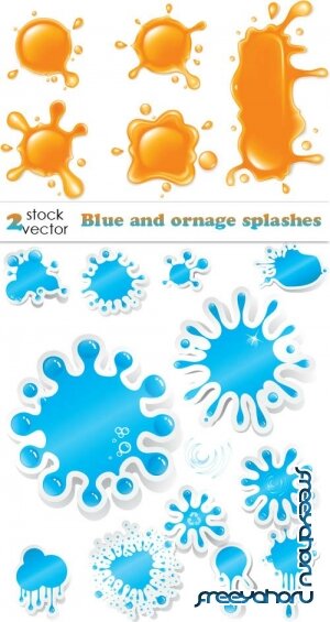   - Blue and Orange splashes