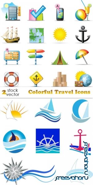   - Colorful Travel Icons