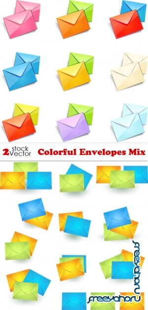 Vectors - Colorful Envelopes Mix