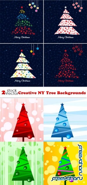 Vectors - Creative NY Tree Backgrounds