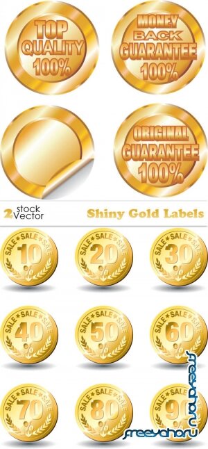 Vectors - Shiny Gold Labels
