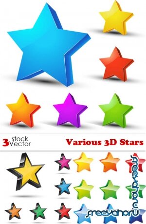 Vectors - Various 3D Stars