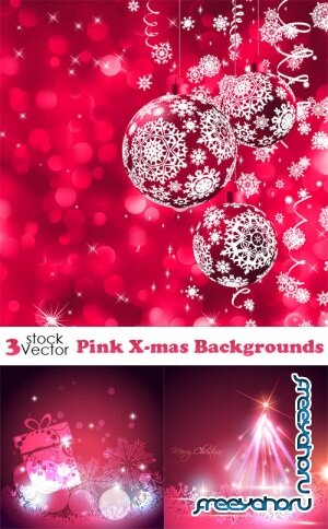 Vectors - Pink X-mas Backgrounds
