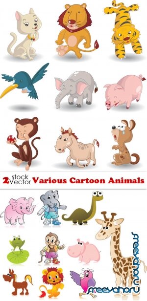 Vectors - Various Cartoon Animals