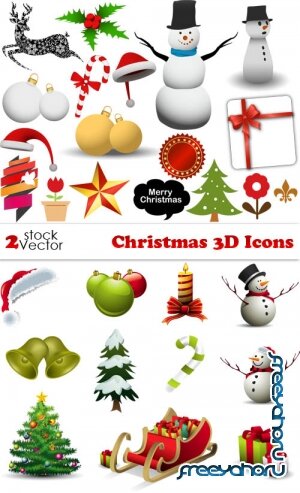 Vectors - Christmas 3D Icons