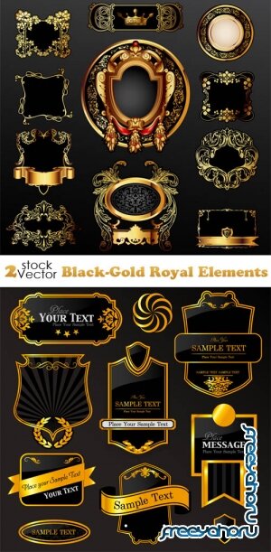 Vectors - Black-Gold Royal Elements
