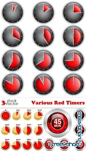 Vectors - Various Red Timers