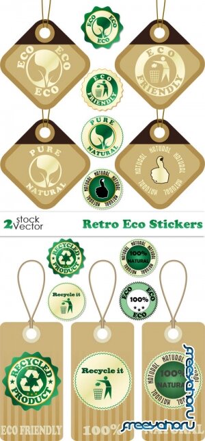 Vectors - Retro Eco Stickers