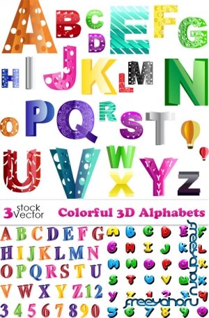 Vectors - Colorful 3D Alphabets