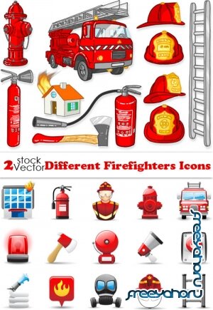 Vectors - Different Firefighters Icons