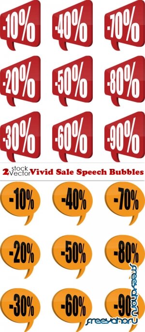 Vectors - Vivid Sale Speech Bubbles