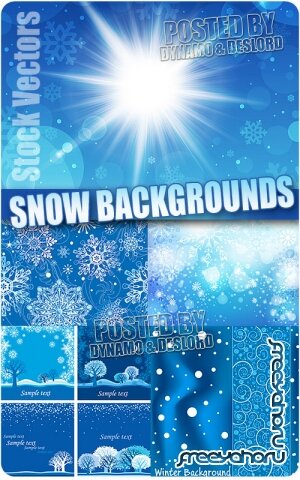   3 -   | Snow backgrounds 3 - Stock Vectors