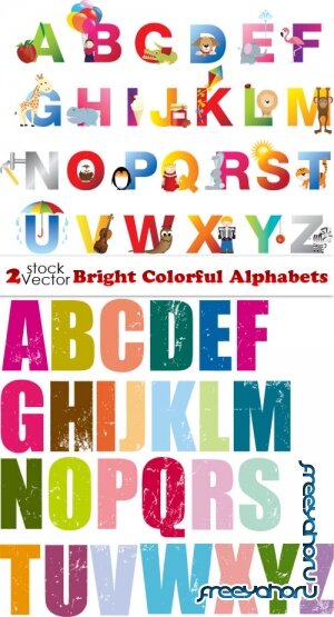 Vectors - Bright Colorful Alphabets