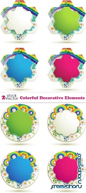 Vectors - Colorful Decorative Elements