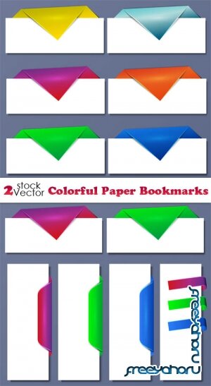 Vectors - Colorful Paper Bookmarks
