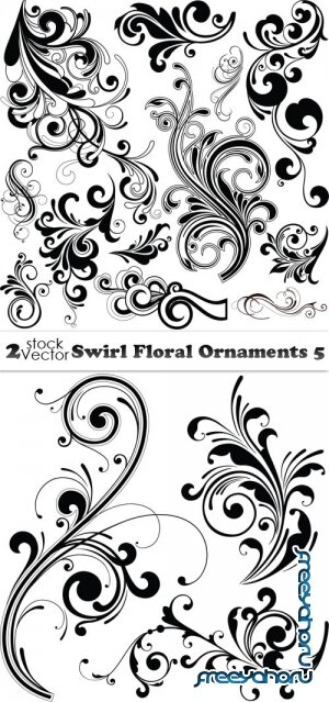 Vectors - Swirl Floral Ornaments 5