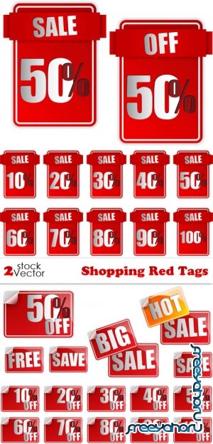 Vectors - Shopping Red Tags