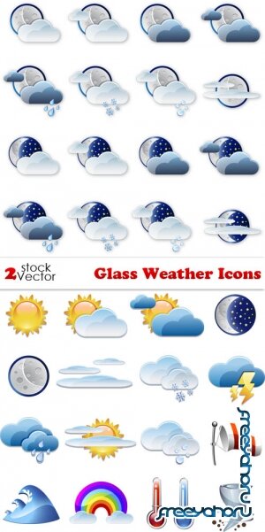 Vectors - Glass Weather Icons