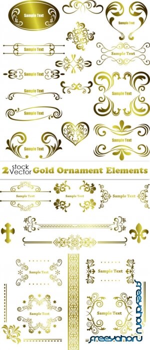 Vectors - Gold Ornament Elements