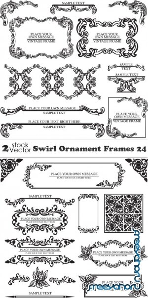 Vectors - Swirl Ornament Frames 24