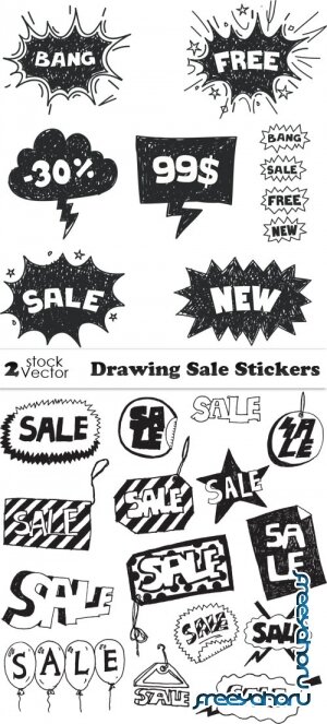 Vectors - Drawing Sale Stickers