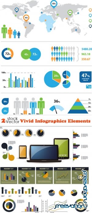 Vectors - Vivid Infographics Elements