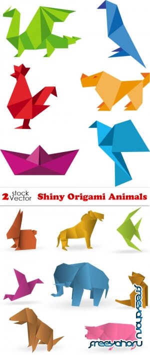 Vectors - Shiny Origami Animals