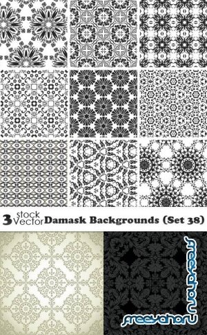 Vectors - Damask Backgrounds (Set 38)