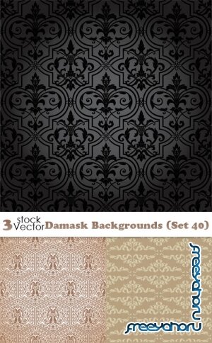 Vectors - Damask Backgrounds (Set 40)