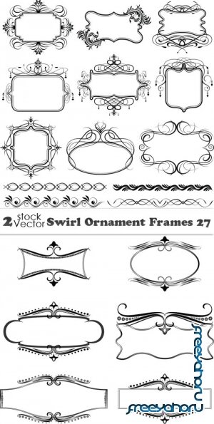 Vectors - Swirl Ornament Frames 27