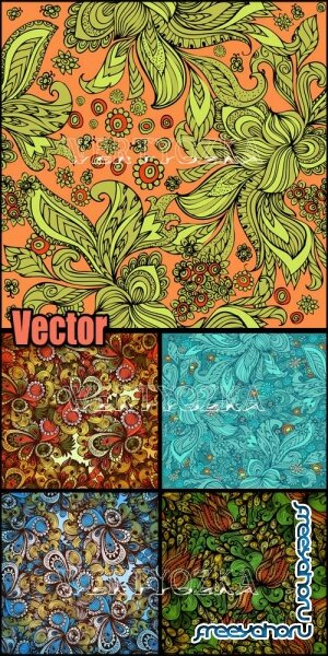      / Background with colorful bright patterns - vector clipart