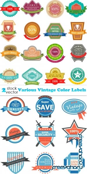   - Various Vintage Color Labels