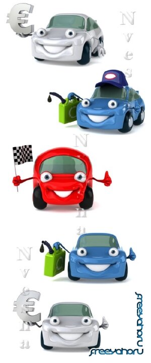 3D     / 3D Color cars - Stock photo